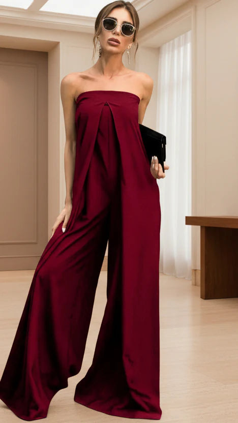 Eleganter Jumpsuit mit tiefem Ausschnitt